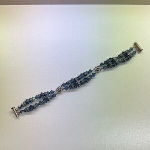 Blue Crystal Multi-Strand Bracelet